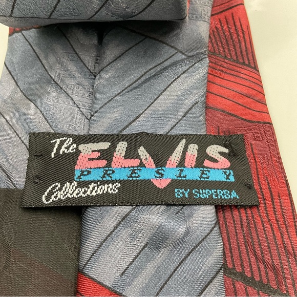 Elvis Presley Collections Vintage 100% Italian Silk tie - Picture 8 of 10